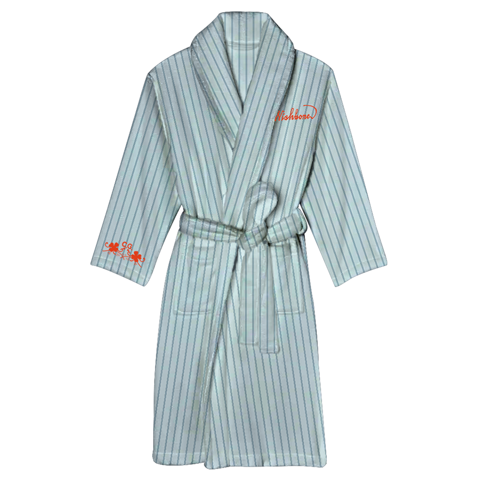 Wishbone Blue Striped Robe